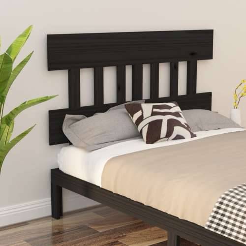Uzglavlje za krevet crno 143,5 x 3 x 81 cm od masivne borovine - Crna 143.5 x 81 cm 1 Cijena