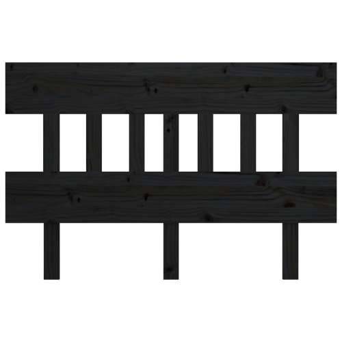 Uzglavlje za krevet crno 143,5 x 3 x 81 cm od masivne borovine - Crna 143.5 x 81 cm 1 Cijena