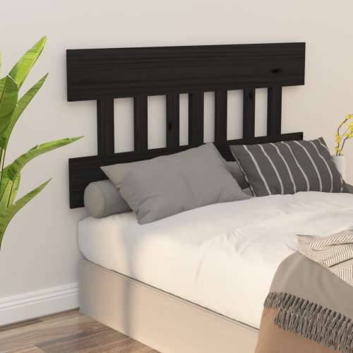 Uzglavlje za krevet crno 143,5 x 3 x 81 cm od masivne borovine - Crna 143.5 x 81 cm 1 Cijena