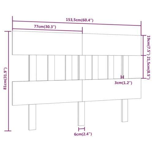 Uzglavlje za krevet boja meda 153,5x3x81 cm masivna borovina boja meda 153.5 x 81 cm 1 Cijena