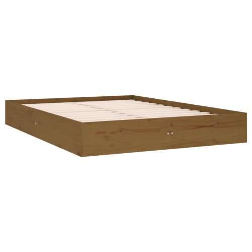 Okvir za krevet boja meda drveni 120 x 190 cm mali bračni Cijena
