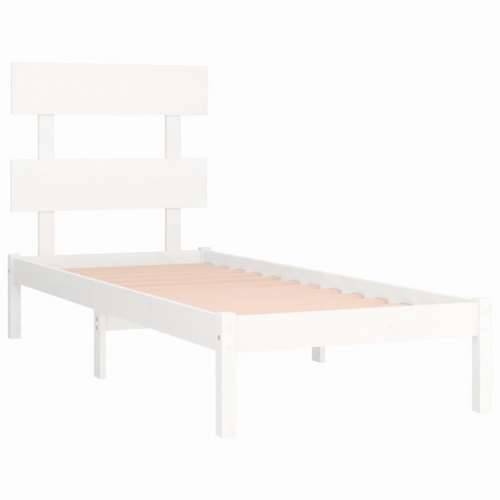 Okvir za krevet bijeli od masivnog drva 90 x 190 cm mali - Bijela 90 x 190 cm Cijena