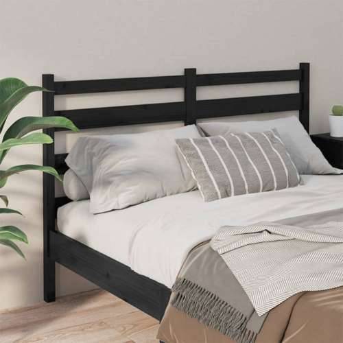 Uzglavlje za krevet crno 166 x 4 x 100 cm od masivne borovine Cijena