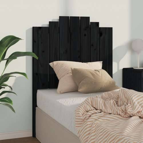Uzglavlje za krevet crno 81 x 4 x 110 cm od masivne borovine - Crna 81 x 110 cm 1 Cijena