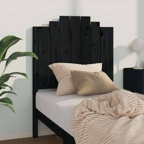 Uzglavlje za krevet crno 81 x 4 x 110 cm od masivne borovine - Crna 81 x 110 cm 1 Cijena