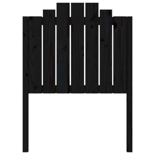 Uzglavlje za krevet crno 81 x 4 x 110 cm od masivne borovine - Crna 81 x 110 cm 1 Cijena