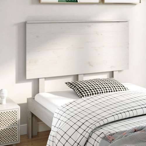 Uzglavlje za krevet bijelo 124x6x82,5 cm od masivne borovine - Bijela 124 x 82.5 cm 1 Cijena
