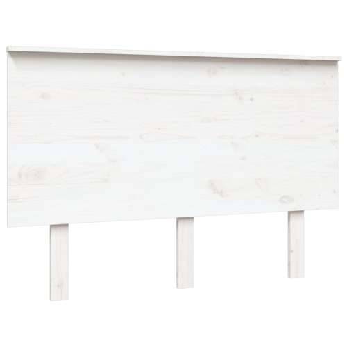 Uzglavlje za krevet bijelo 124x6x82,5 cm od masivne borovine - Bijela 124 x 82.5 cm 1 Cijena