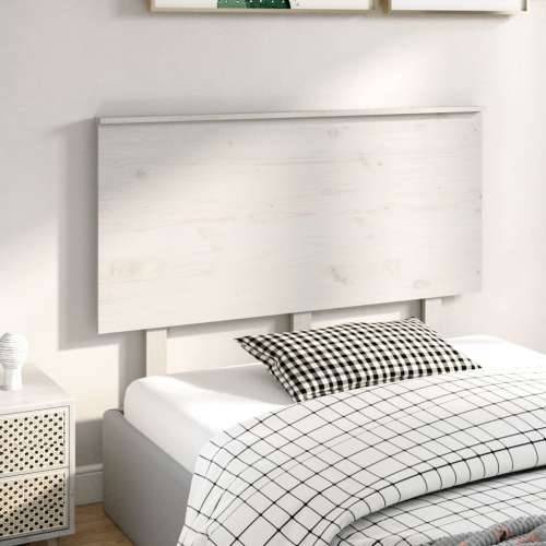 Uzglavlje za krevet bijelo 124x6x82,5 cm od masivne borovine - Bijela 124 x 82.5 cm 1 Cijena