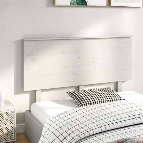 Uzglavlje za krevet bijelo 144x6x82,5 cm od masivne borovine Bijela 144 x 82.5 cm 1 Cijena