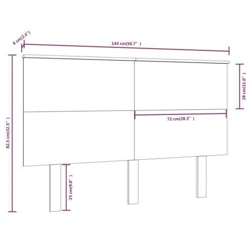 Uzglavlje za krevet bijelo 144x6x82,5 cm od masivne borovine Bijela 144 x 82.5 cm 1 Cijena