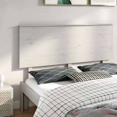 Uzglavlje za krevet bijelo 154x6x82,5 cm od masivne borovine - Bijela 154 x 82.5 cm 1 Cijena