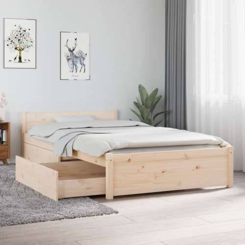 Okvir za krevet s ladicama 90 x 190 cm jednokrevetni Prirodna 90 x 190 cm Cijena