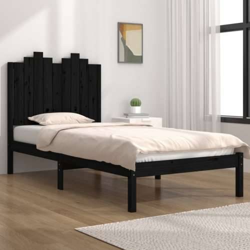 Okvir za krevet od borovine crni 75 x 190 cm jednokrevetni - Crna 75 x 190 cm Cijena
