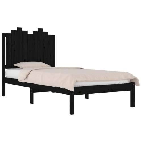 Okvir za krevet od borovine crni 75 x 190 cm jednokrevetni - Crna 75 x 190 cm Cijena