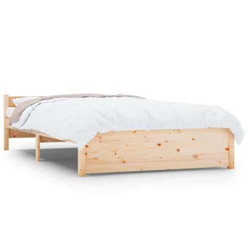 Okvir za krevet od masivnog drva 120 x 190 cm mali bračni - Prirodna 120 x 190 cm Cijena