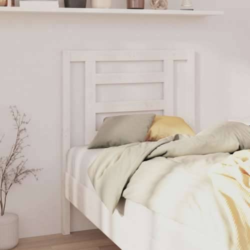 Uzglavlje za krevet bijelo 81 x 4 x 100 cm od masivne borovine