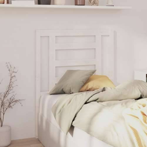 Uzglavlje za krevet bijelo 81 x 4 x 100 cm od masivne borovine Cijena