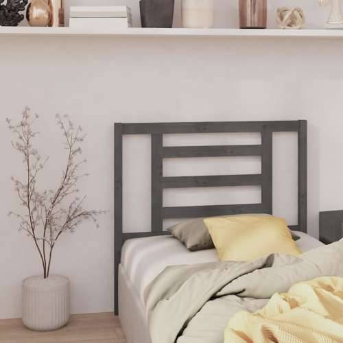 Uzglavlje za krevet sivo 106 x 4 x 100 cm od masivne borovine Cijena