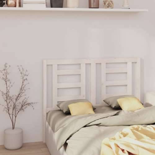 Uzglavlje za krevet bijelo 126 x 4 x 100 cm od masivne borovine Cijena