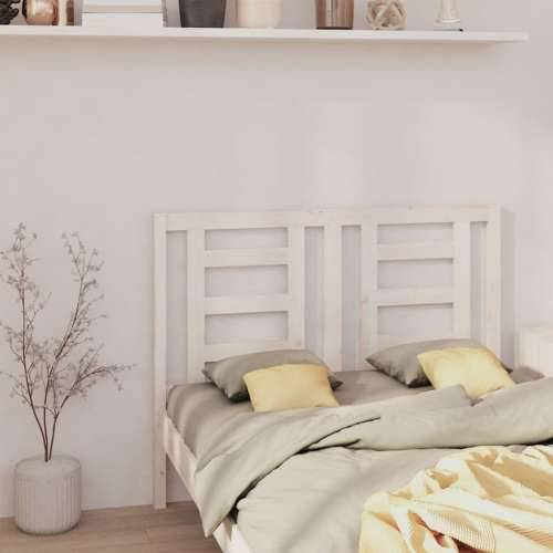 Uzglavlje za krevet bijelo 146 x 4 x 100 cm od masivne borovine Cijena