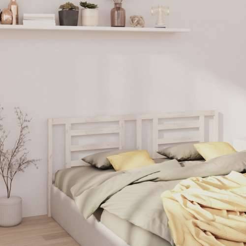 Uzglavlje za krevet bijelo 156 x 4 x 100 cm od masivne borovine