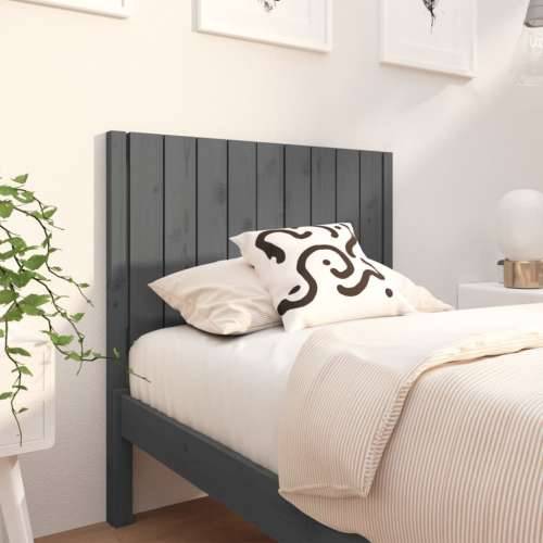 Uzglavlje za krevet sivo 95,5 x 4 x 100 cm od masivne borovine