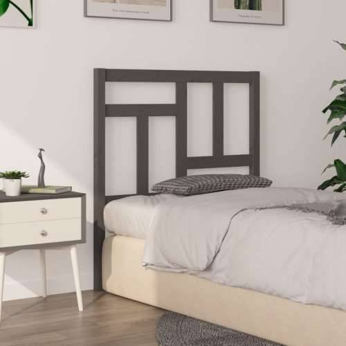 Uzglavlje za krevet sivo 95,5 x 4 x 100 cm od masivne borovine - Siva 95.5 x 100 cm 1 Cijena