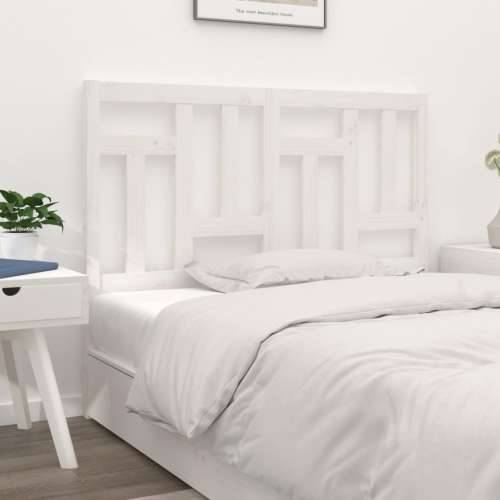 Uzglavlje za krevet bijelo 125,5x4x100 cm od masivne borovine - Bijela 125.5 x 100 cm 1 Cijena