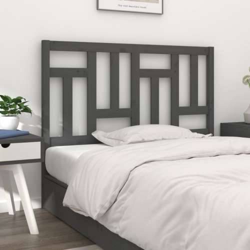 Uzglavlje za krevet sivo 125,5 x 4 x 100 cm od masivne borovine - Siva 125.5 x 100 cm 1 Cijena