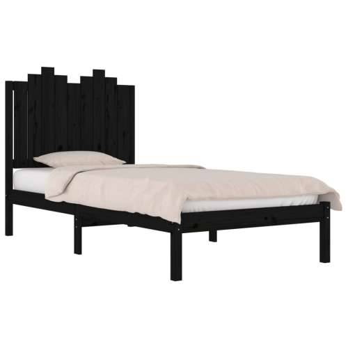 Okvir za krevet od masivne borovine crni 100 x 200 cm Crna 100 x 200 cm Cijena