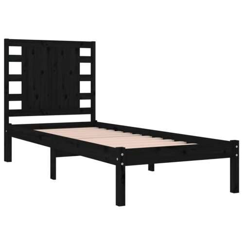 Okvir za krevet od masivne borovine crni 100 x 200 cm - Crna 100 x 200 cm Cijena