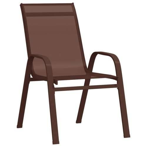 Vrtna garnitura - 5-dijelni vrtni blagovaonski set smeđe-crni - Smeđa i crna Dužina stola 180 cm 4 Cijena