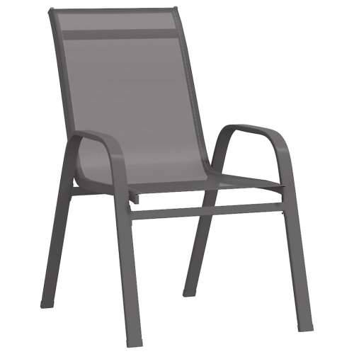Vrtna garnitura - 7-dijelni vrtni blagovaonski set sivo-crni - Siva i crna Dužina stola 180 cm 6 Cijena