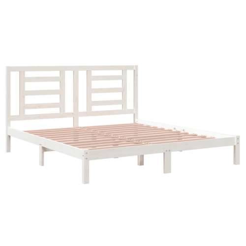 Okvir za krevet od masivnog drva bijeli 180 x 200 cm veliki - Bijela 180 x 200 cm Cijena