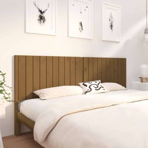 Uzglavlje za krevet boja meda 205,5x4x100 cm masivna borovina