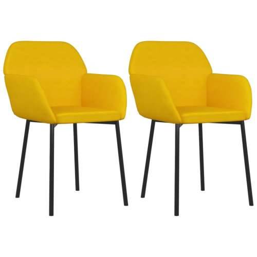 Blagovaonske stolice 2 kom žute baršunaste Cijena