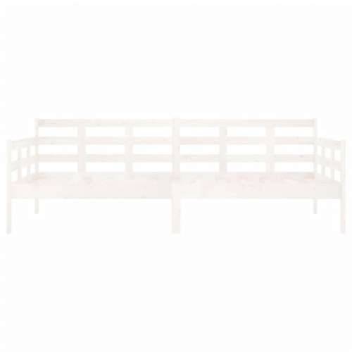 Dnevni ležaj bijeli od masivne borovine 90 x 200 cm - Bijela 90 x 200 cm Cijena