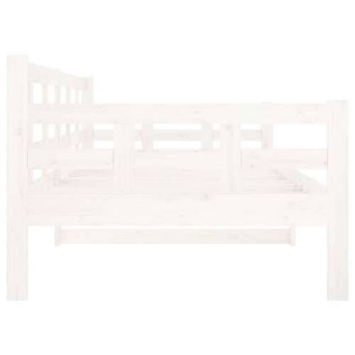 Dnevni ležaj bijeli od masivne borovine 90 x 200 cm - Bijela 90 x 200 cm Cijena