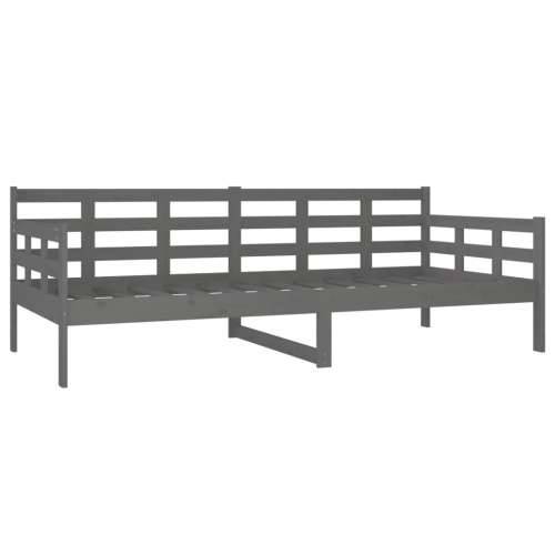 Dnevni ležaj od masivne borovine sivi 90 x 200 cm - Siva 90 x 200 cm Cijena