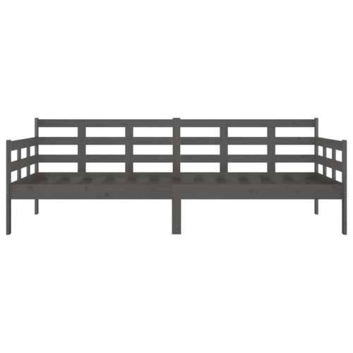 Dnevni ležaj od masivne borovine sivi 90 x 200 cm - Siva 90 x 200 cm Cijena