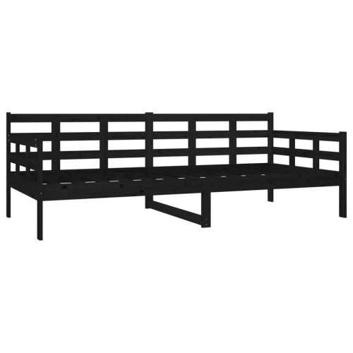 Dnevni ležaj od masivne borovine crni 90 x 200 cm - Crna 90 x 200 cm Cijena