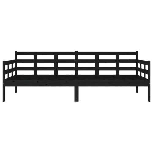 Dnevni ležaj od masivne borovine crni 90 x 200 cm - Crna 90 x 200 cm Cijena