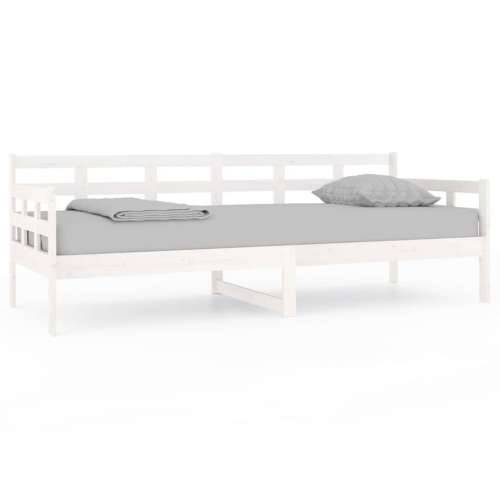 Dnevni ležaj bijeli 80 x 200 cm od masivne borovine - Bijela 80 x 200 cm Cijena