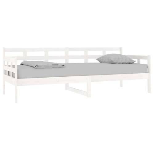 Dnevni ležaj bijeli 80 x 200 cm od masivne borovine - Bijela 80 x 200 cm Cijena