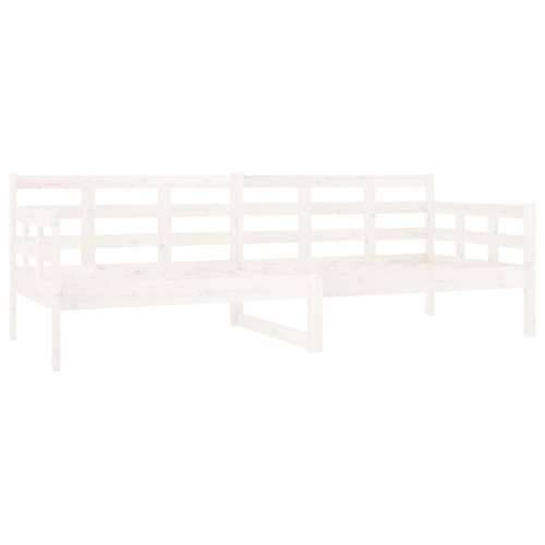 Dnevni ležaj bijeli 80 x 200 cm od masivne borovine - Bijela 80 x 200 cm Cijena