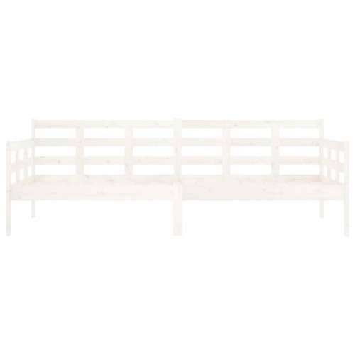 Dnevni ležaj bijeli 80 x 200 cm od masivne borovine - Bijela 80 x 200 cm Cijena