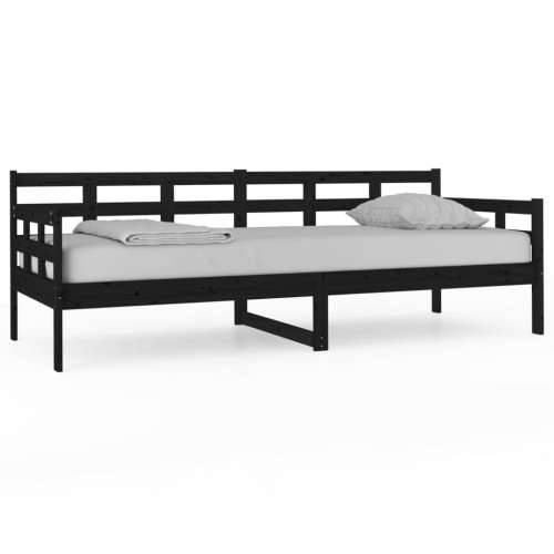 Dnevni ležaj od masivne borovine crni 80 x 200 cm - Crna 80 x 200 cm Cijena