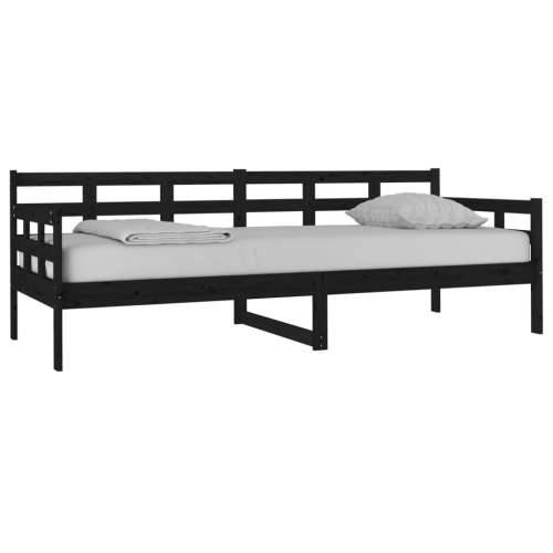 Dnevni ležaj od masivne borovine crni 80 x 200 cm - Crna 80 x 200 cm Cijena