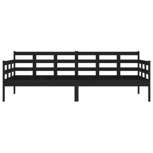 Dnevni ležaj od masivne borovine crni 80 x 200 cm - Crna 80 x 200 cm Cijena